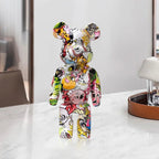 Graffiti Bear Figurine 10 Inch Abstract Animal Home Decor Storage Jar - Nalani - Fashion Clothing and Decor