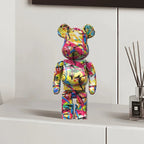 Graffiti Bear Figurine 10 Inch Abstract Animal Home Decor Storage Jar - Nalani - Fashion Clothing and Decor