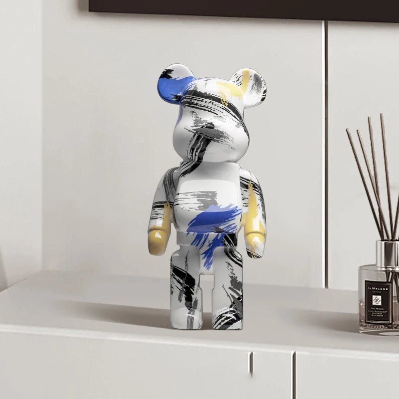 Graffiti Bear Figurine 10 Inch Abstract Animal Home Decor Storage Jar - Nalani - Fashion Clothing and Decor