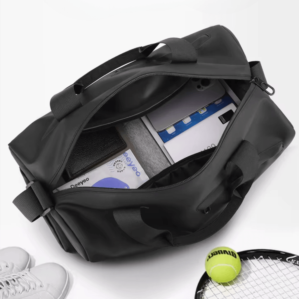 Gym Bag with Shoe Compartment – Water-Resistant Sports Duffel Bag with Wet Pocket, Unisex, 15 x 9 x 9 in, 4 Colors - Nalani - Fashion Clothing and Decor