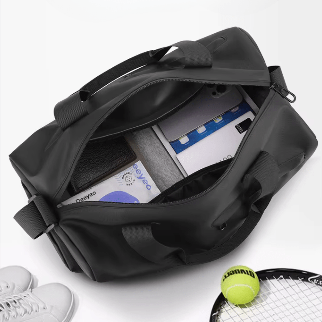 Gym Bag with Shoe Compartment – Water-Resistant Sports Duffel Bag with Wet Pocket, Unisex, 15 x 9 x 9 in, 4 Colors - Nalani - Fashion Clothing and Decor