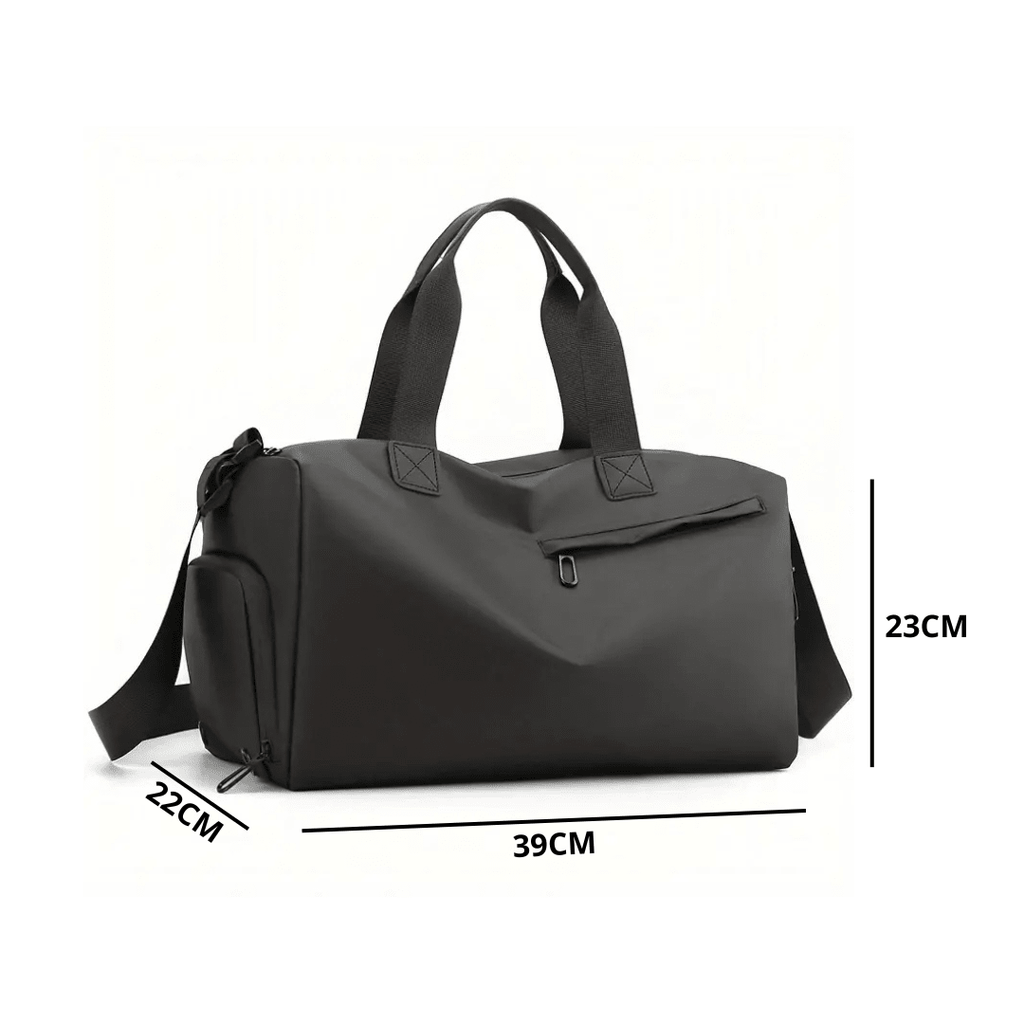 Gym Bag with Shoe Compartment – Water-Resistant Sports Duffel Bag with Wet Pocket, Unisex, 15 x 9 x 9 in, 4 Colors - Nalani - Fashion Clothing and Decor