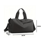 Gym Bag with Shoe Compartment – Water-Resistant Sports Duffel Bag with Wet Pocket, Unisex, 15 x 9 x 9 in, 4 Colors - Nalani - Fashion Clothing and Decor