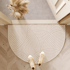 Half Round Striped Doormat – Non-Slip Velvet Front Door Mat for Indoor & Outdoor, 20 x 31 in, 6 Designs - Nalani - Fashion Clothing and Decor