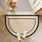 Half Round Striped Doormat – Non-Slip Velvet Front Door Mat for Indoor & Outdoor, 20 x 31 in, 6 Designs - Nalani - Fashion Clothing and Decor