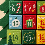Hanging Christmas Tree Advent Calendar – Fillable Wall Countdown with 24 Removable Boxes, 24 x 19 in, Reusable - Nalani - Fashion Clothing and Decor