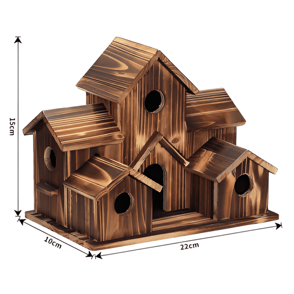 Hanging Wooden Birdhouse Outdoor Garden Weatherproof - Nalani - UK Fashion Clothing and Decor