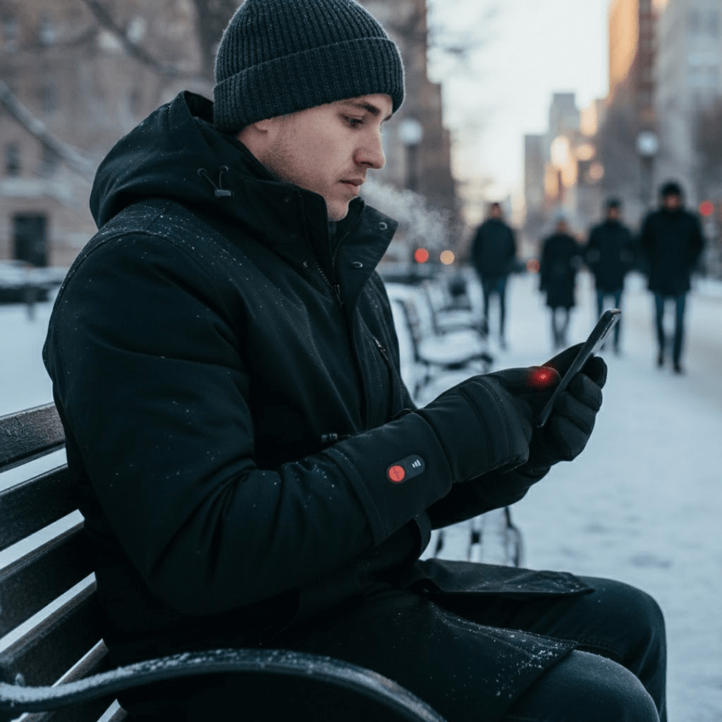 Heated Gloves – USB Heated Winter Gloves with Touchscreen Fingertips, Windproof, for Cycling & Work, S–XL – GloveHeat - Nalani - Fashion Clothing and Decor
