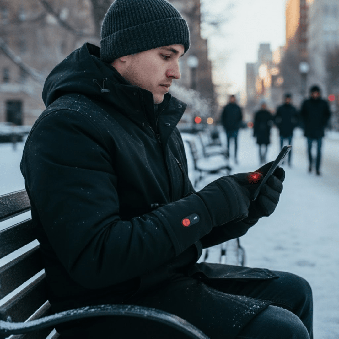 Heated Gloves – USB Heated Winter Gloves with Touchscreen Fingertips, Windproof, for Cycling & Work, S–XL – GloveHeat - Nalani - Fashion Clothing and Decor