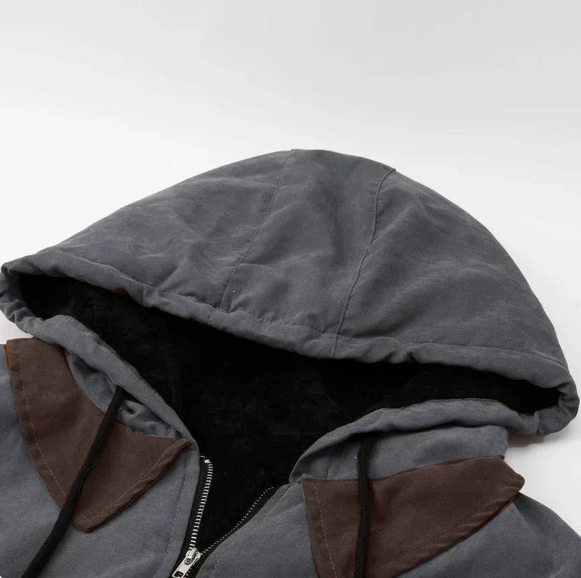 Hermosa | Men's Transitional Jacket with Hood and Warm Fleece Lining - Nalani - Fashion Clothing and Decor