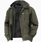 Hermosa | Men's Transitional Jacket with Hood and Warm Fleece Lining - Nalani - Fashion Clothing and Decor
