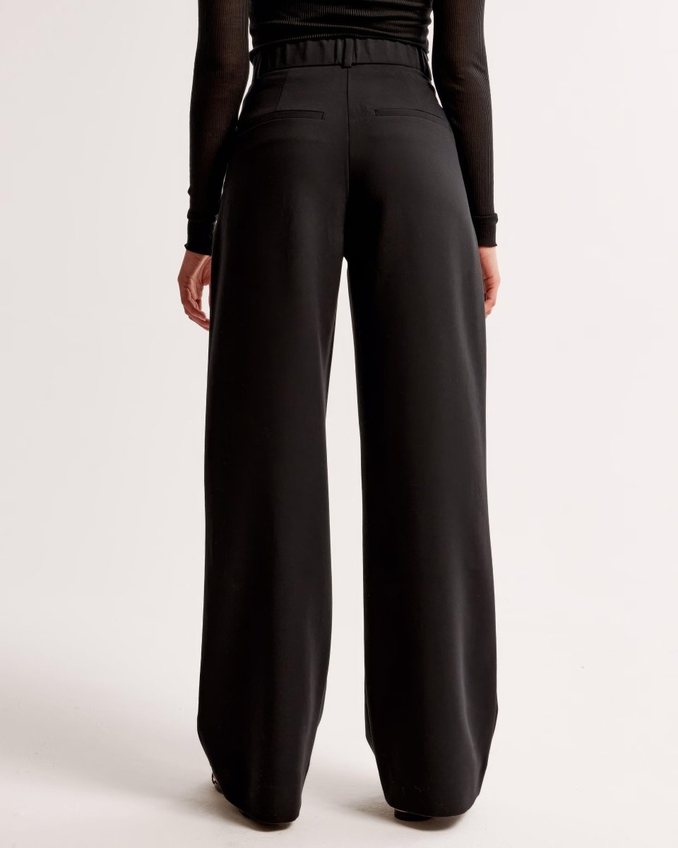 High Waist Pleated Leg Trousers With Tailored Fit For Women - Nalani - UK Fashion Clothing and Decor