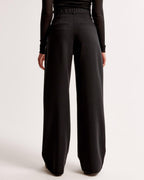 High Waist Pleated Leg Trousers With Tailored Fit For Women - Nalani - UK Fashion Clothing and Decor