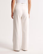 High Waist Pleated Leg Trousers With Tailored Fit For Women - Nalani - UK Fashion Clothing and Decor