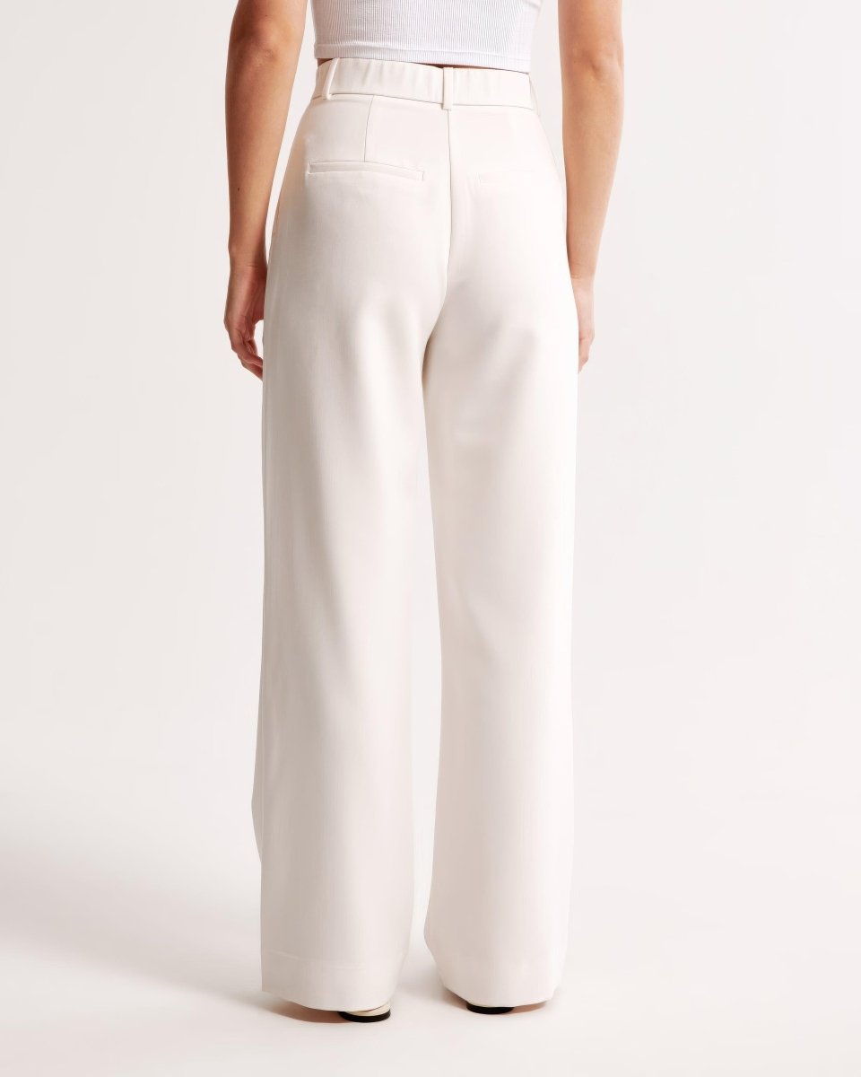High Waist Pleated Leg Trousers With Tailored Fit For Women - Nalani - UK Fashion Clothing and Decor