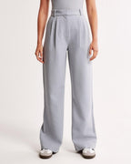 High Waist Pleated Leg Trousers With Tailored Fit For Women - Nalani - UK Fashion Clothing and Decor