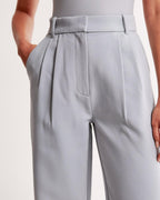 High Waist Pleated Leg Trousers With Tailored Fit For Women - Nalani - UK Fashion Clothing and Decor