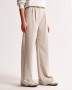 High Waist Pleated Leg Trousers With Tailored Fit For Women - Nalani - UK Fashion Clothing and Decor