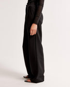 High Waist Pleated Leg Trousers With Tailored Fit For Women - Nalani - UK Fashion Clothing and Decor