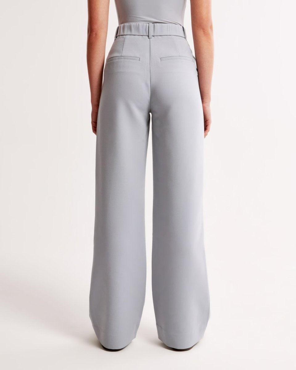 High Waist Pleated Leg Trousers With Tailored Fit For Women - Nalani - UK Fashion Clothing and Decor