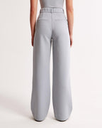 High Waist Pleated Leg Trousers With Tailored Fit For Women - Nalani - UK Fashion Clothing and Decor