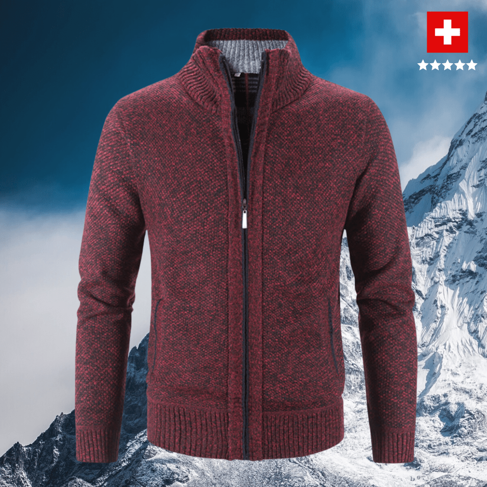 Hommes | Men's Warm and Stylish Winter Sweater - Soft Ribbed Cable-Knit Long-Sleeve Crewneck Pullover Jumper for Fall & Cold Weather - Nalani - Fashion Clothing and Decor