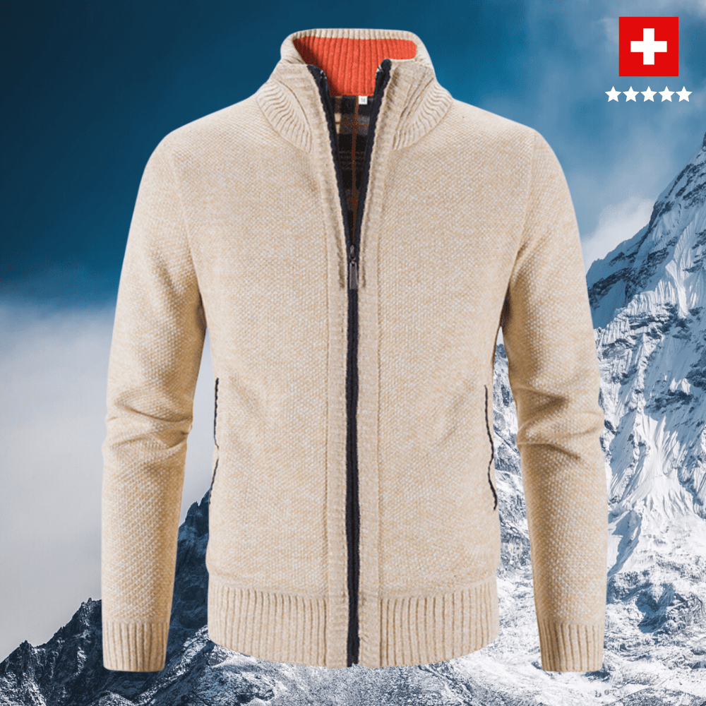 Hommes | Men's Warm and Stylish Winter Sweater - Soft Ribbed Cable-Knit Long-Sleeve Crewneck Pullover Jumper for Fall & Cold Weather - Nalani - Fashion Clothing and Decor