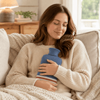 Hot Water Bottle with Knit Cover, 34 oz – Soft Warmth for Cold Winter Nights, 5 Colors - Nalani - Fashion Clothing and Decor