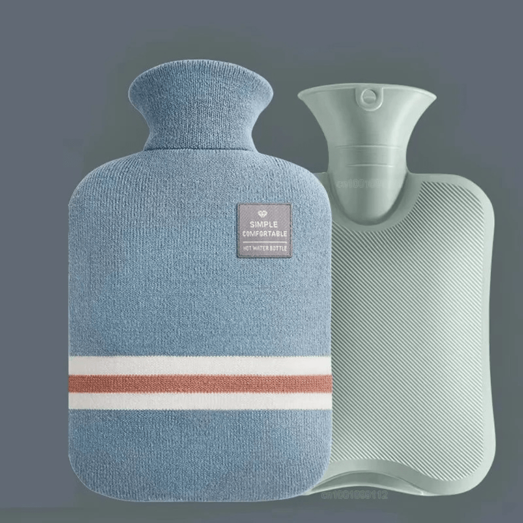 Hot Water Bottle with Knit Cover, 34 oz – Soft Warmth for Cold Winter Nights, 5 Colors - Nalani - Fashion Clothing and Decor