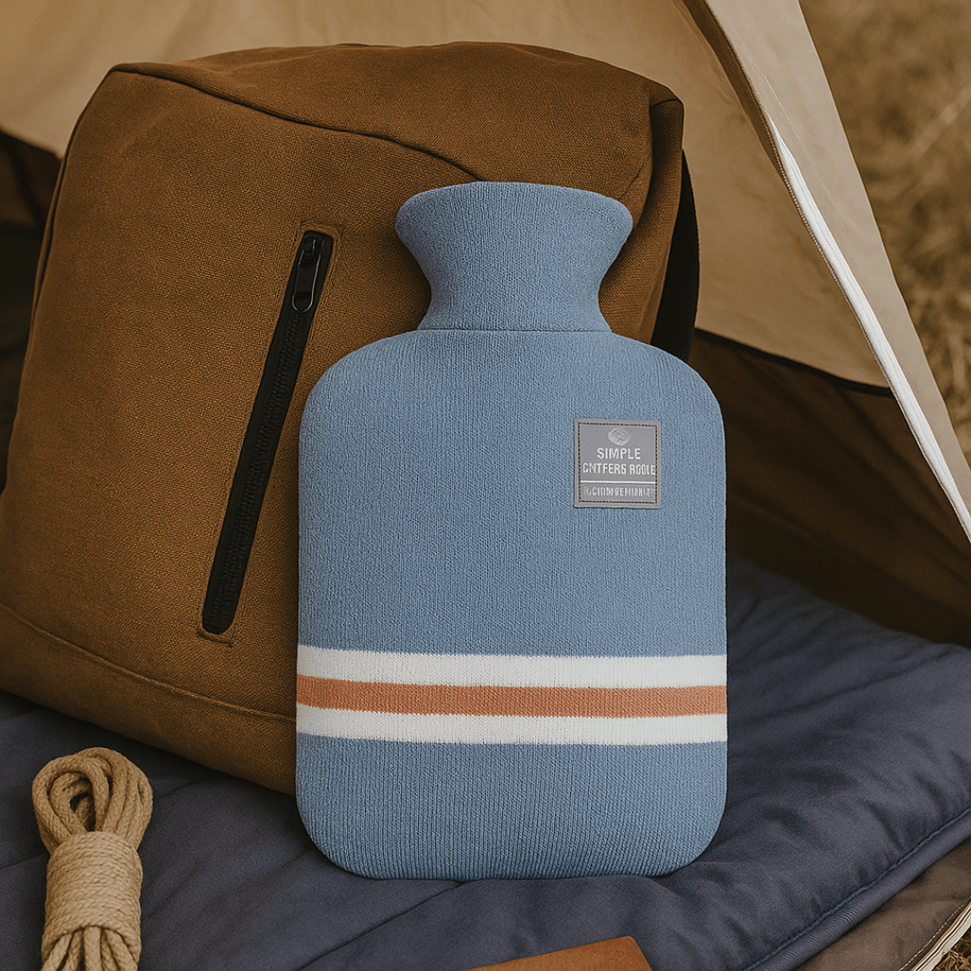 Hot Water Bottle with Knit Cover, 34 oz – Soft Warmth for Cold Winter Nights, 5 Colors - Nalani - Fashion Clothing and Decor