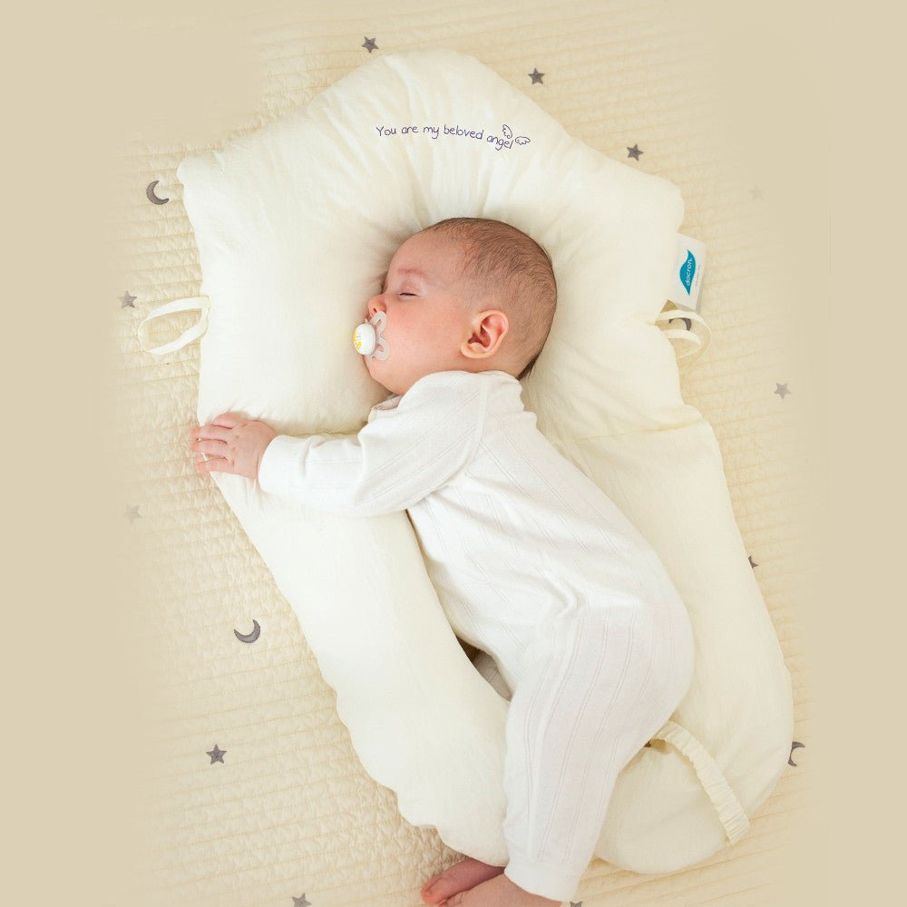 Infant Hug Sleep Pillow for Newborns - Calming Anti-Startle Sleeping Cushion with Gentle Chest Pressure & Breathable Cotton Cover for Crib - Nalani - Fashion Clothing and Decor