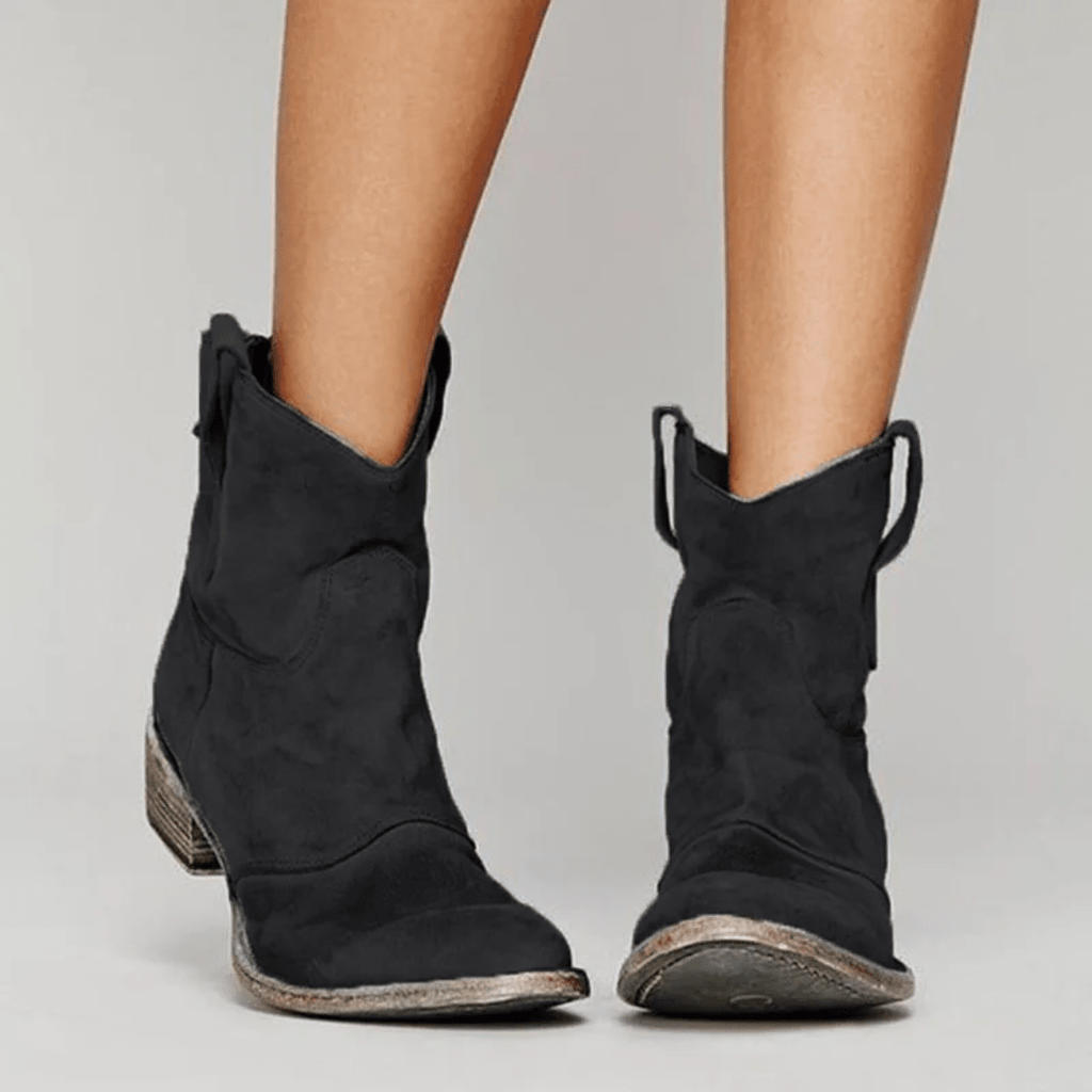 Inspire | Women's Low Heel Slip-On Boots - Ankle Booties - Nalani - Fashion Clothing and Decor