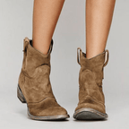 Inspire | Women's Low Heel Slip-On Boots - Ankle Booties - Nalani - Fashion Clothing and Decor
