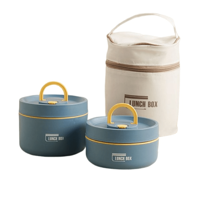 Insulated Lunch Box – Double-Walled Stainless Steel Food Container, Leak-Resistant, 14 or 21 oz, with Carry Bag - Nalani - Fashion Clothing and Decor