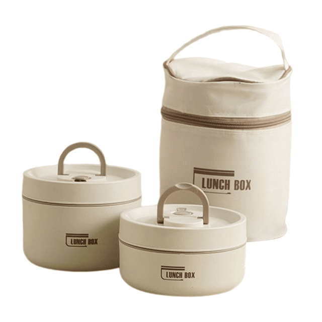 Insulated Lunch Box – Double-Walled Stainless Steel Food Container, Leak-Resistant, 14 or 21 oz, with Carry Bag - Nalani - Fashion Clothing and Decor