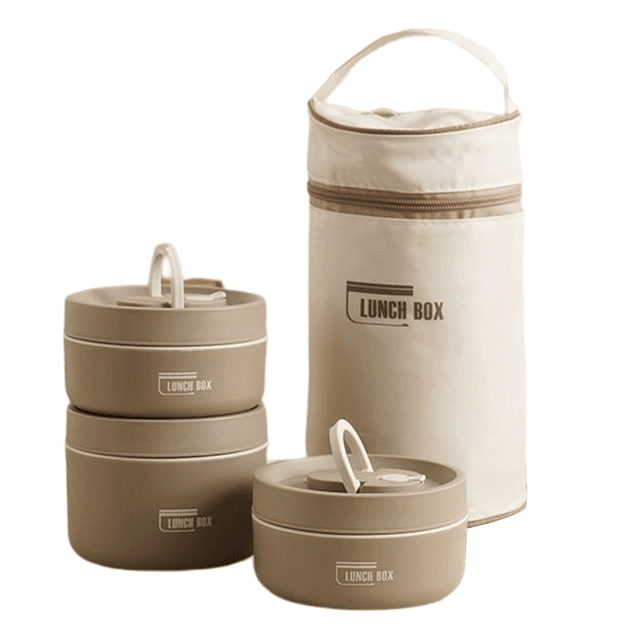Insulated Lunch Box – Double-Walled Stainless Steel Food Container, Leak-Resistant, 14 or 21 oz, with Carry Bag - Nalani - Fashion Clothing and Decor