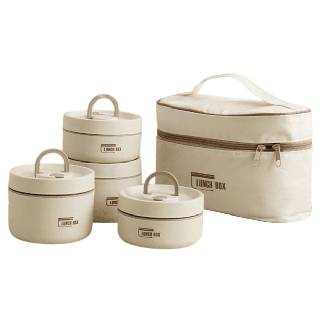 Insulated Lunch Box – Double-Walled Stainless Steel Food Container, Leak-Resistant, 14 or 21 oz, with Carry Bag - Nalani - Fashion Clothing and Decor