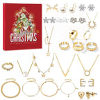 Jewelry Advent Calendar for Women 2026 – 24 Gold & Silver Tone Necklaces, Bracelets & Earrings, Christmas Gift - Nalani - Fashion Clothing and Decor