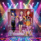 K-Pop Singing Dolls Set of 3 – Music Idol Fashion Dolls with Sound Button, Toy Gift for Kids - Nalani - Fashion Clothing and Decor