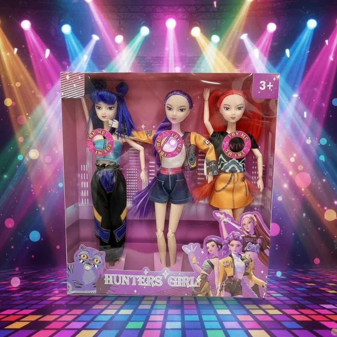 K-Pop Singing Dolls Set of 3 – Music Idol Fashion Dolls with Sound Button, Toy Gift for Kids - Nalani - Fashion Clothing and Decor