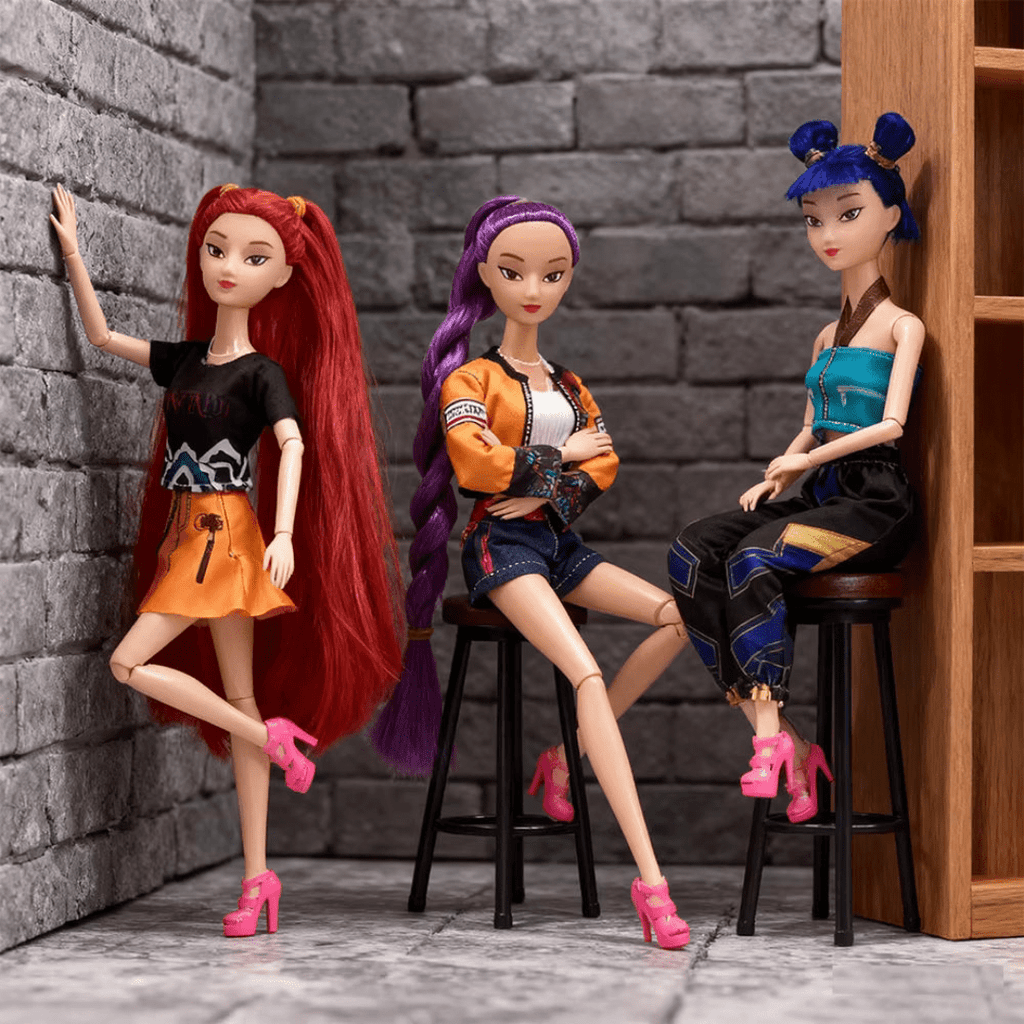 K-Pop Singing Dolls Set of 3 – Music Idol Fashion Dolls with Sound Button, Toy Gift for Kids - Nalani - Fashion Clothing and Decor