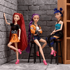 K-Pop Singing Dolls Set of 3 – Music Idol Fashion Dolls with Sound Button, Toy Gift for Kids - Nalani - Fashion Clothing and Decor