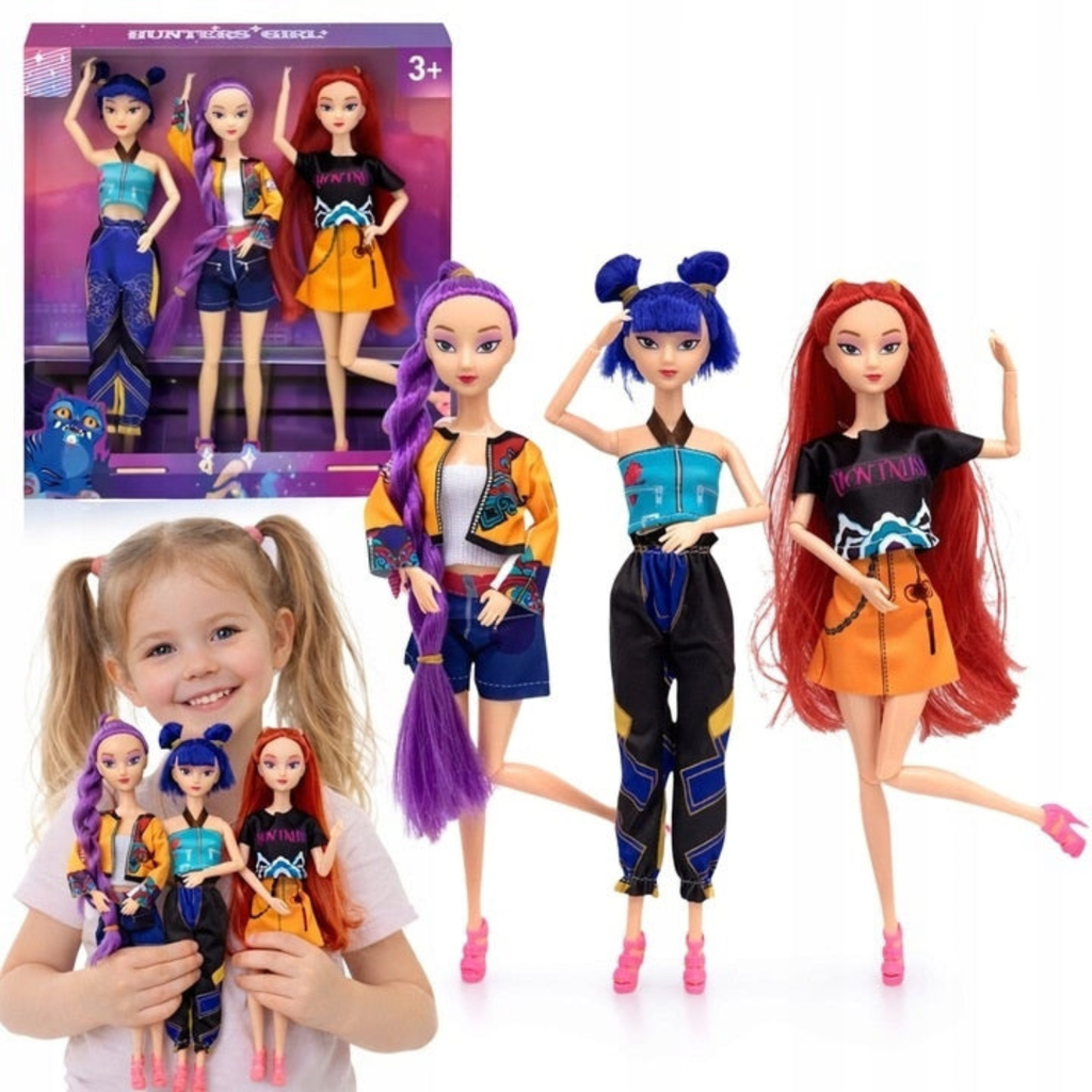 K-Pop Singing Dolls Set of 3 – Music Idol Fashion Dolls with Sound Button, Toy Gift for Kids - Nalani - Fashion Clothing and Decor