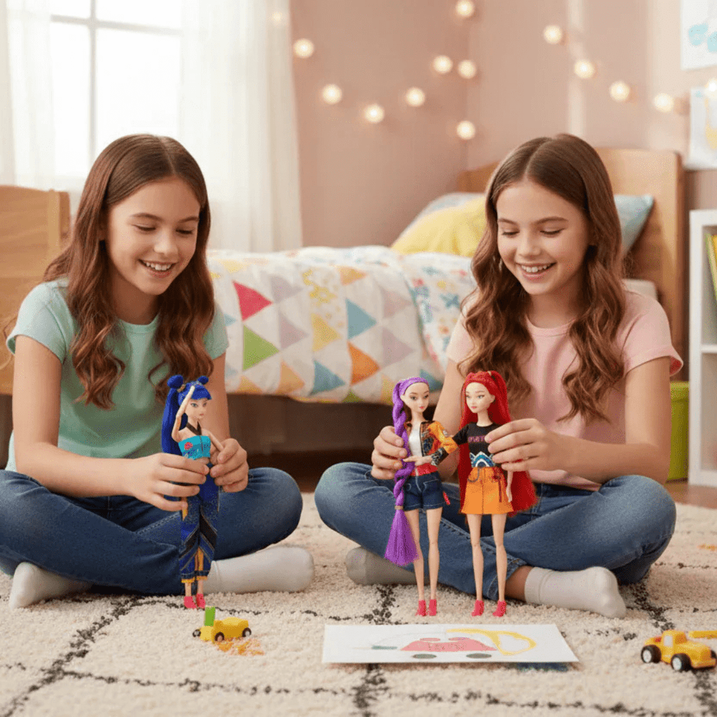 K-Pop Singing Dolls Set of 3 – Music Idol Fashion Dolls with Sound Button, Toy Gift for Kids - Nalani - Fashion Clothing and Decor