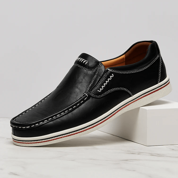 Kelvin Leather Loafers With Cushioned Insole For All Day Comfort - Nalani - Fashion Clothing and Decor