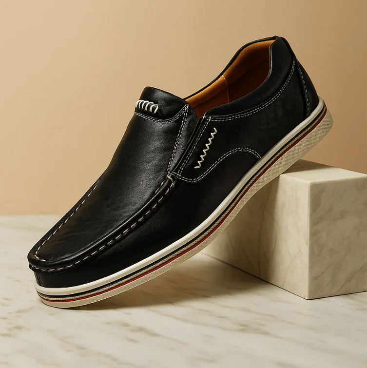 Kelvin Leather Loafers With Cushioned Insole For All Day Comfort - Nalani - Fashion Clothing and Decor