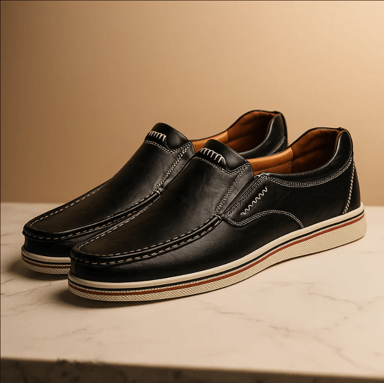 Kelvin Leather Loafers With Cushioned Insole For All Day Comfort - Nalani - Fashion Clothing and Decor