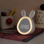 Kids Alarm Clock Bunny with LED Night Light – Children's Alarm Clock with Dimmable Night Light, Pink or White – BunniGlow - Nalani - Fashion Clothing and Decor