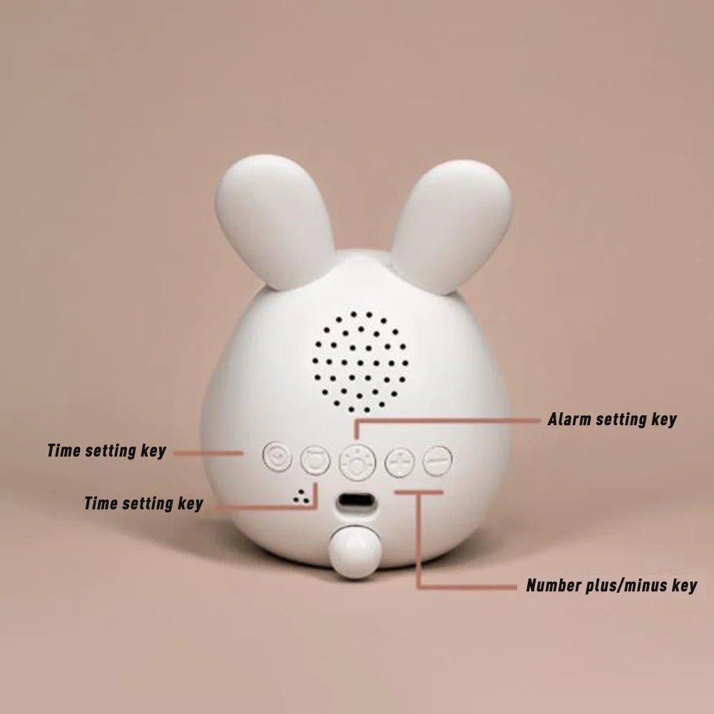 Kids Alarm Clock Bunny with LED Night Light – Children's Alarm Clock with Dimmable Night Light, Pink or White – BunniGlow - Nalani - Fashion Clothing and Decor