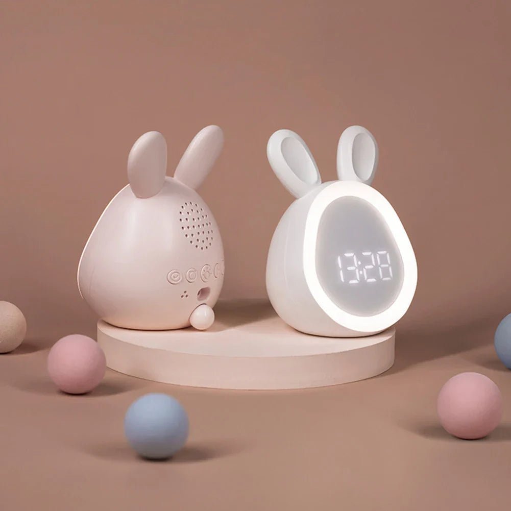 Kids Alarm Clock Bunny with LED Night Light – Children's Alarm Clock with Dimmable Night Light, Pink or White – BunniGlow - Nalani - Fashion Clothing and Decor
